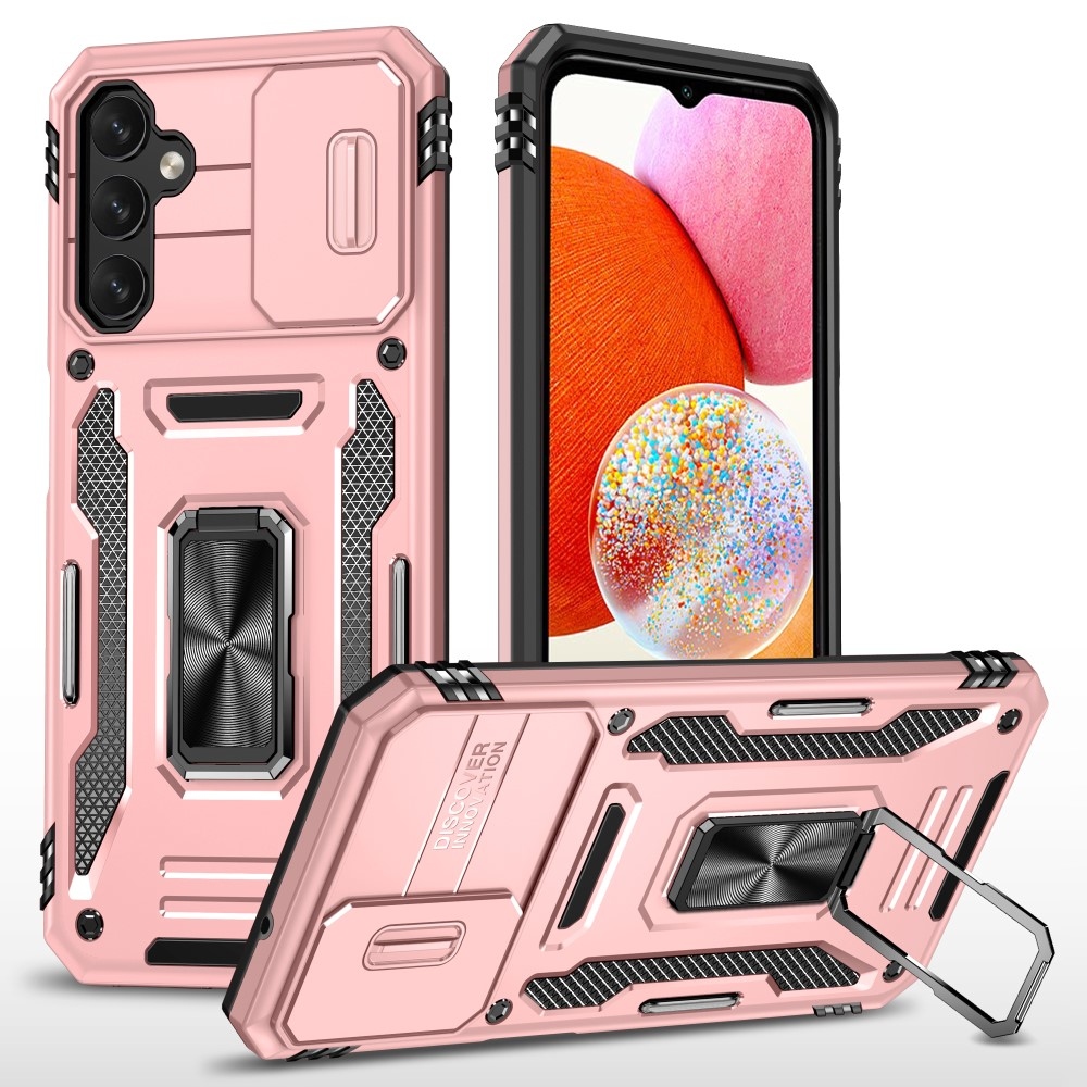 Lens odolný hybridní kryt pro Samsung Galaxy A15 4G/5G - růžovozlatý