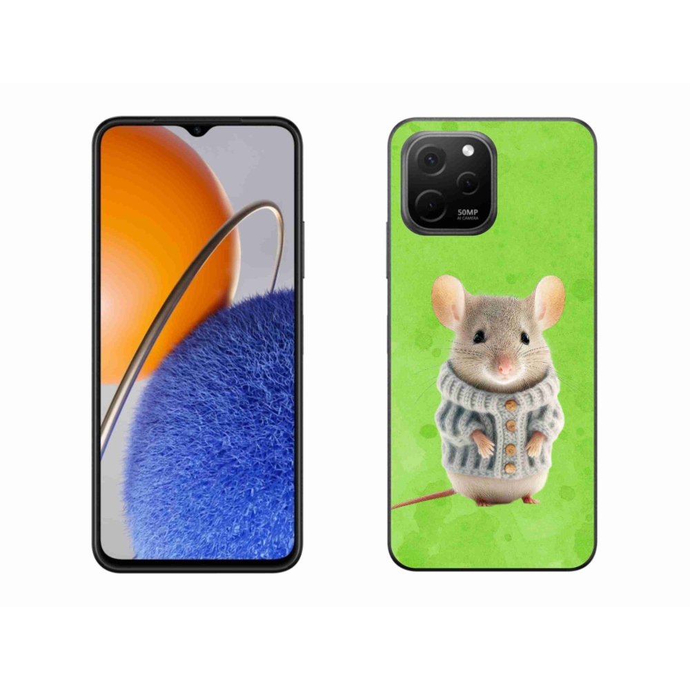 Gelový kryt mmCase na Huawei Nova Y61 - myška ve svetru