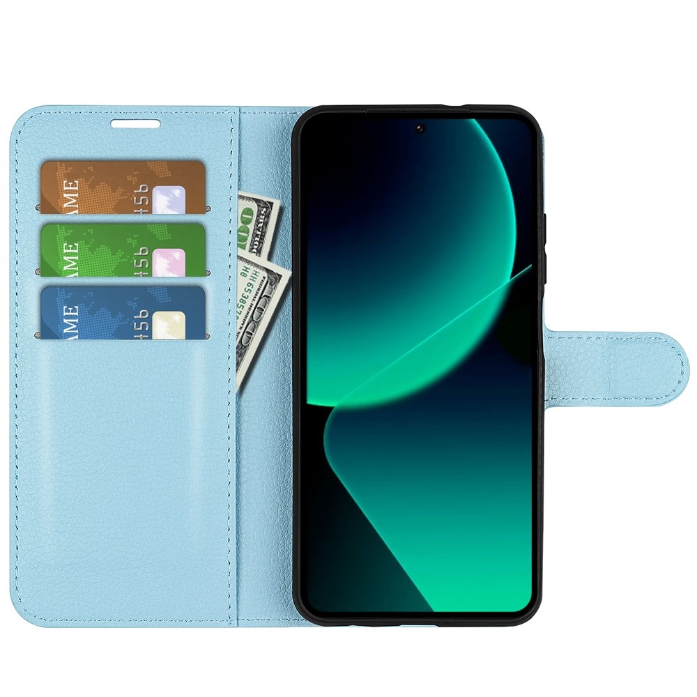 Litchi knížkové pouzdro na Xiaomi 13T/13T Pro - modré