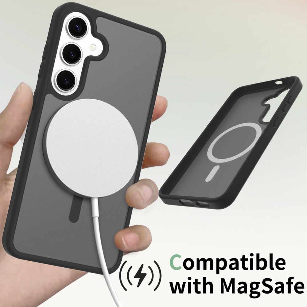 Skin gelový obal s pevnými zády a podporou MagSafe na Samsung Galaxy S25+ - černý