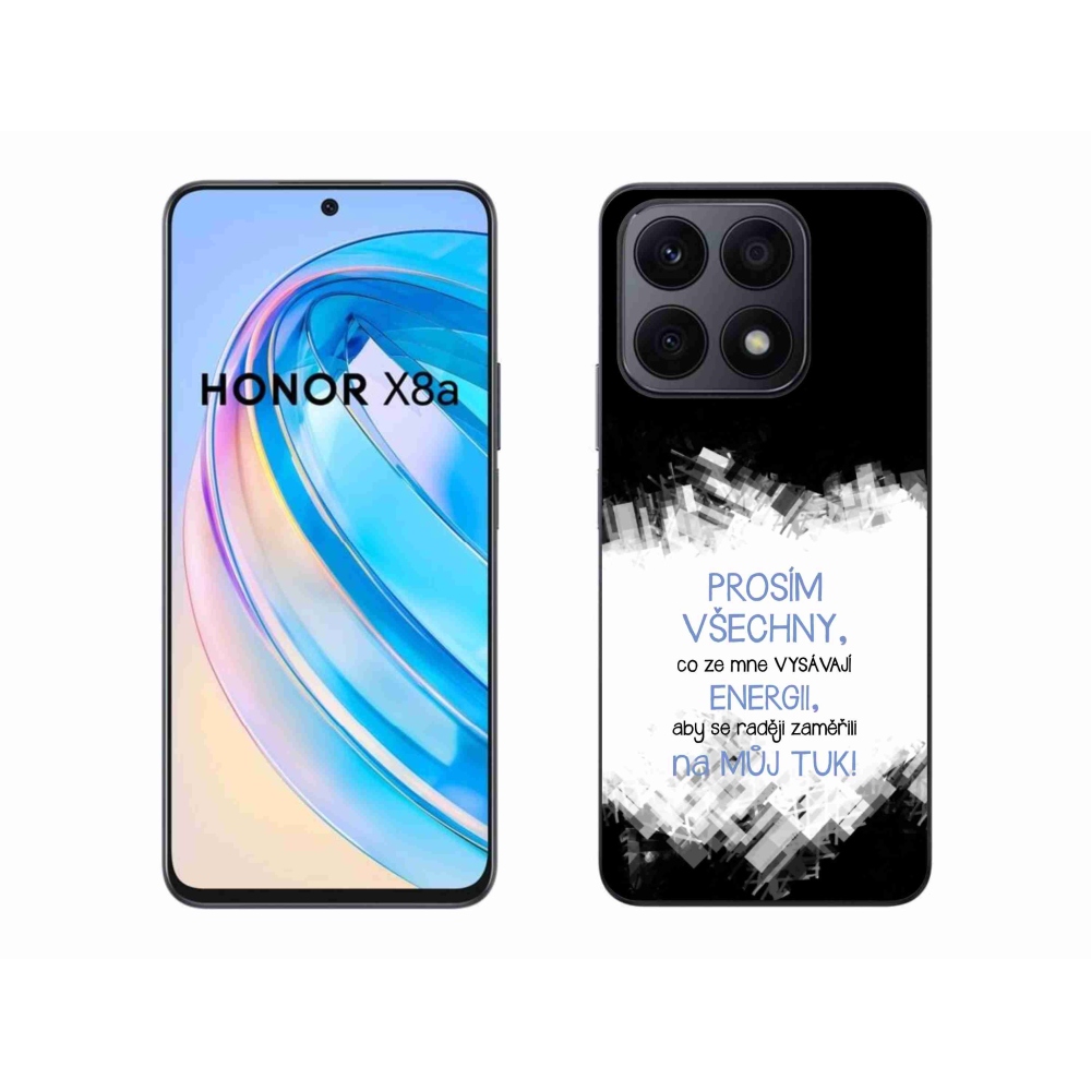 Gelový kryt mmCase na Honor X8a - vtipný text 1 modrý