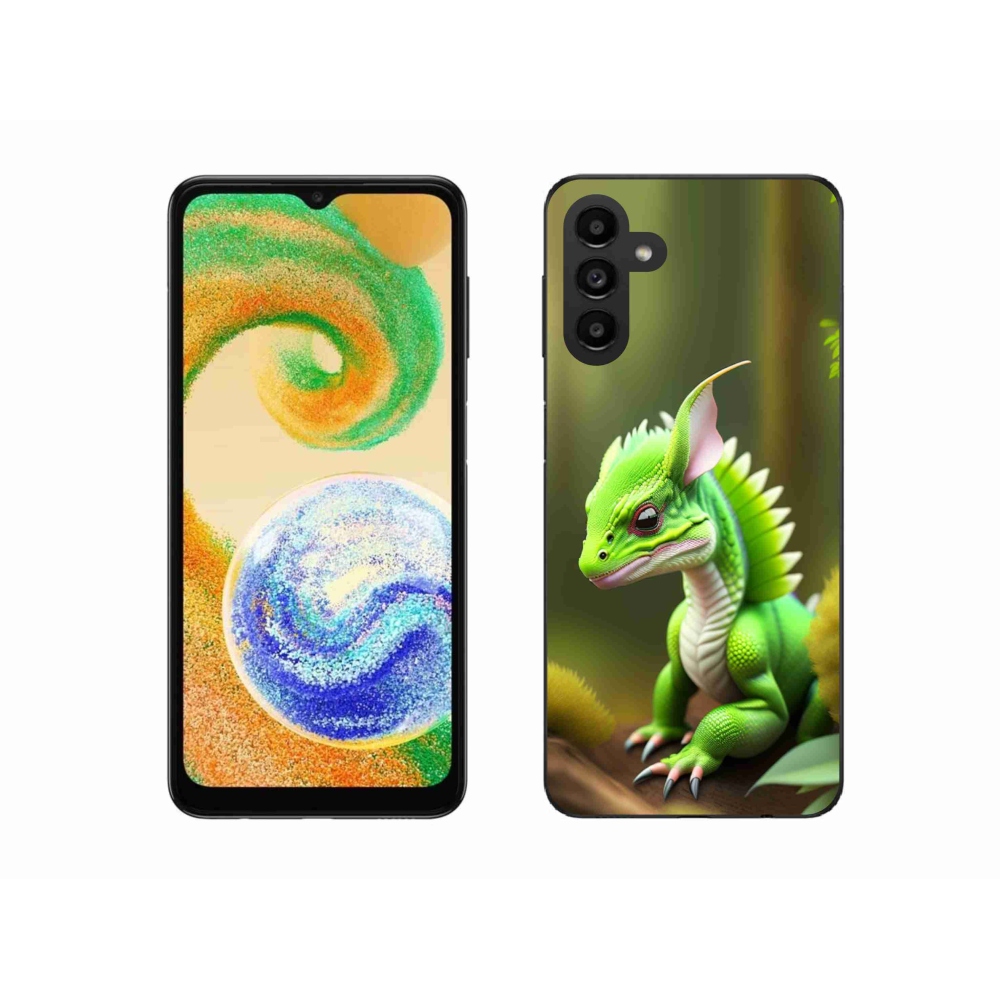 Gelový kryt mmCase na Samsung Galaxy A04s (164.7x76.7x9.1mm) - zelený dráček