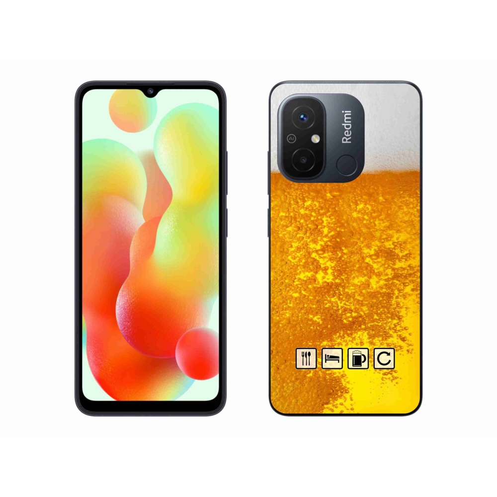 Gelový kryt mmCase na Xiaomi Redmi 12C - pivní motiv 3