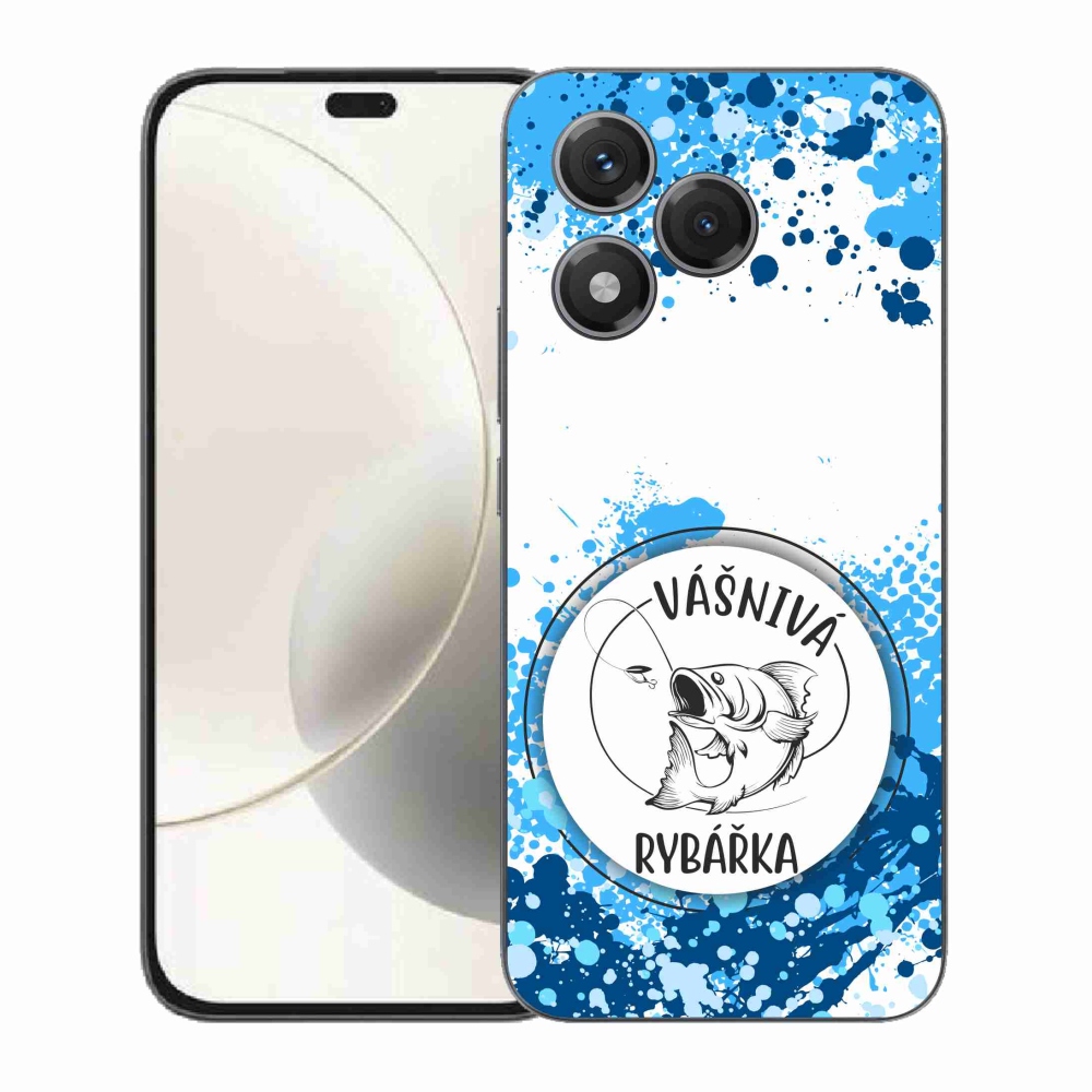 Gelový kryt mmCase na Honor 400 Lite - vášnivá rybářka bílé pozadí