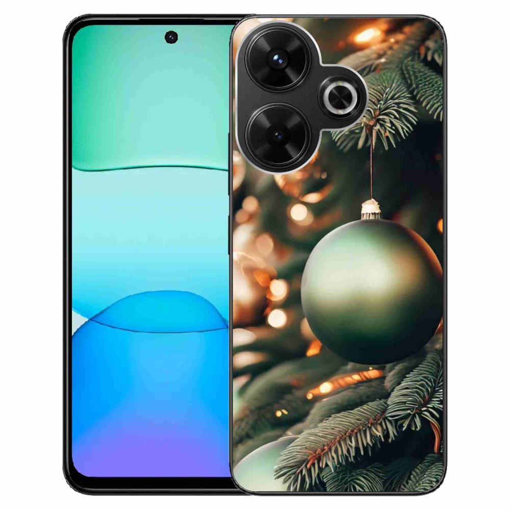 Gelový kryt mmCase na Xiaomi Redmi 13 4G/Poco M6 4G - vánoční ozdoby 1