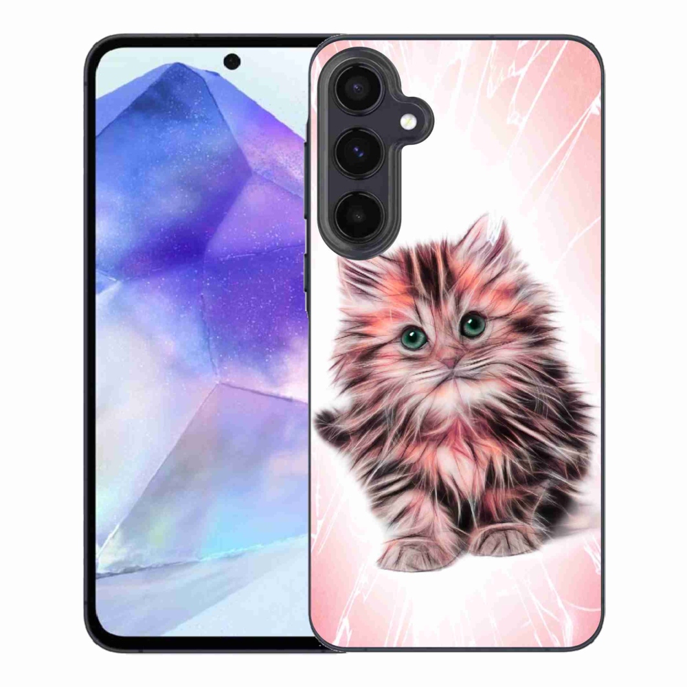 Gelový kryt mmCase na Samsung Galaxy A55 5G - roztomilé kotě