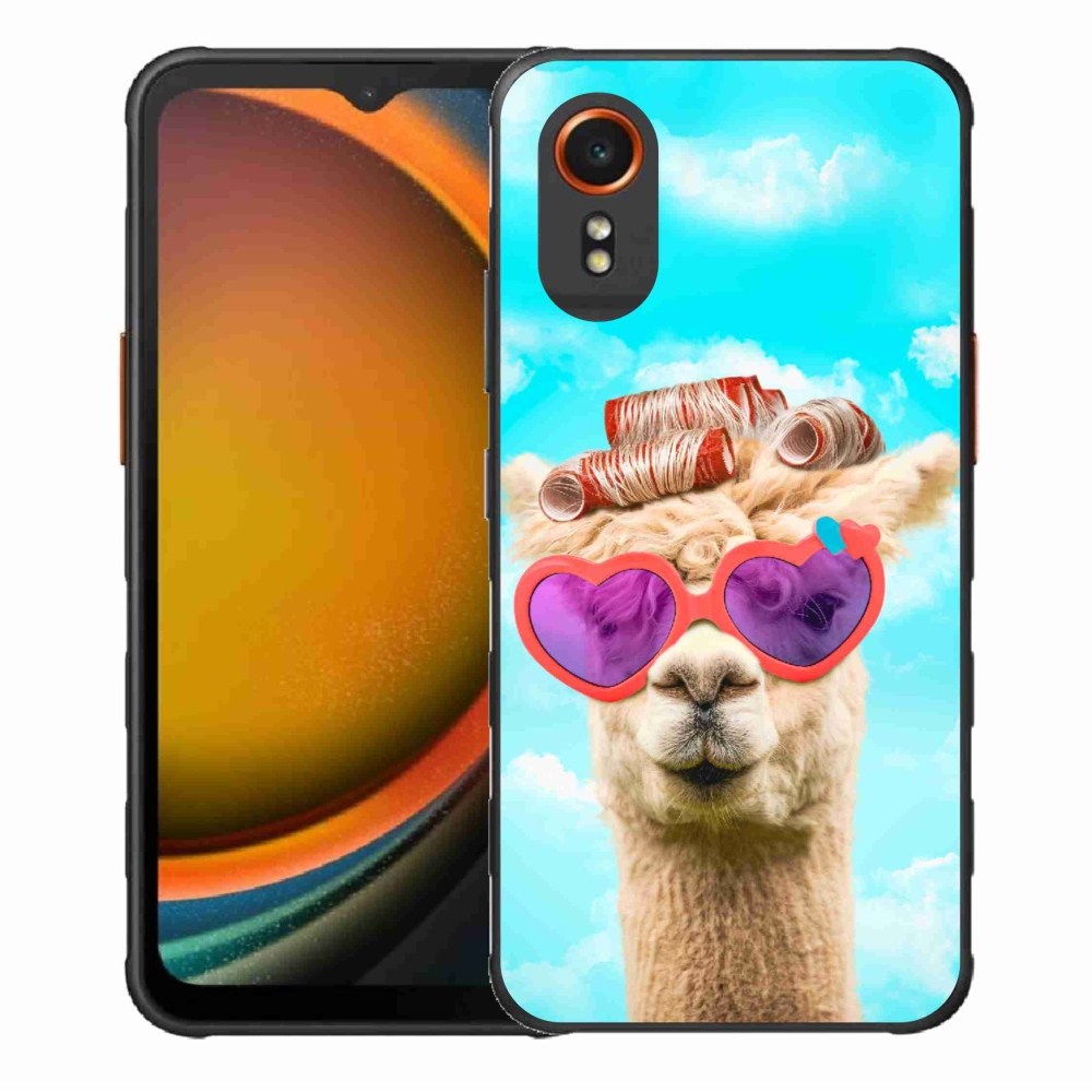 Gelový kryt mmCase na Samsung Galaxy Xcover 7 - lama s brýlemi