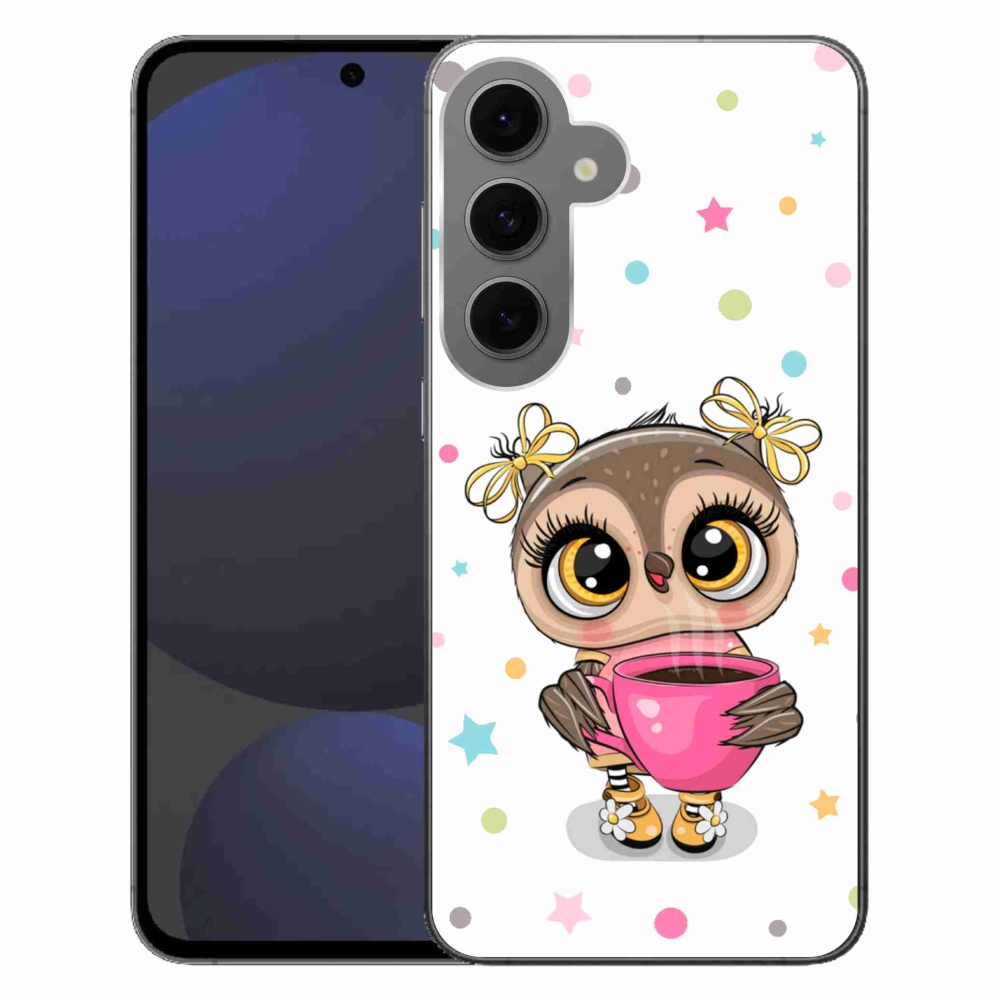Gelový kryt mmCase na Samsung Galaxy S24 FE - kreslená sovička