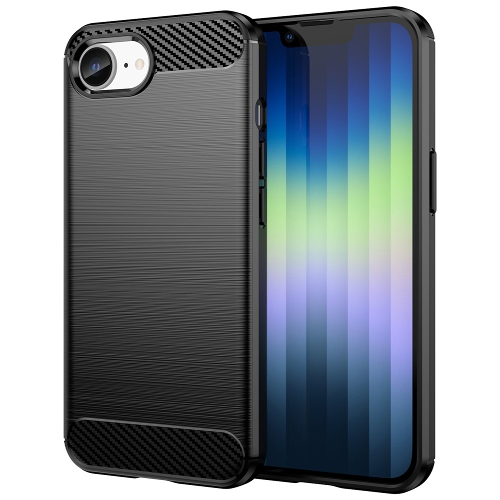 Carbon odolný gelový obal na iPhone 16e - černý