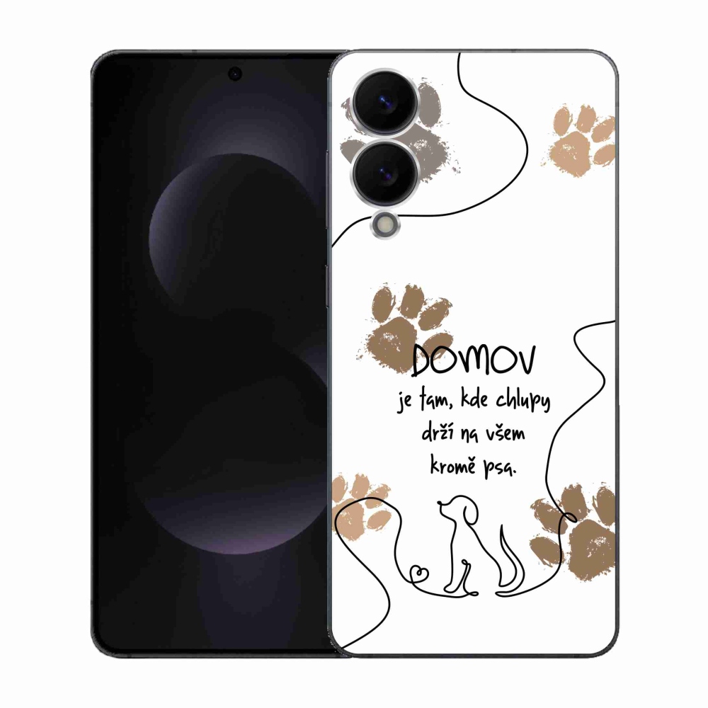 Gelový kryt mmCase na Samsung Galaxy S25 Edge - psí motiv bílé pozadí