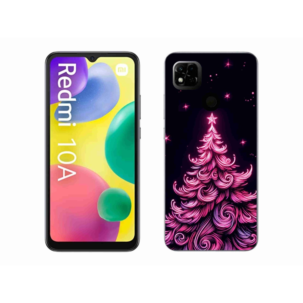 Gelový kryt mmCase na Xiaomi Redmi 10A - neonový vánoční stromek 2