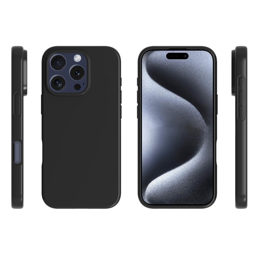 Černý gelový obal na iPhone 16 Pro