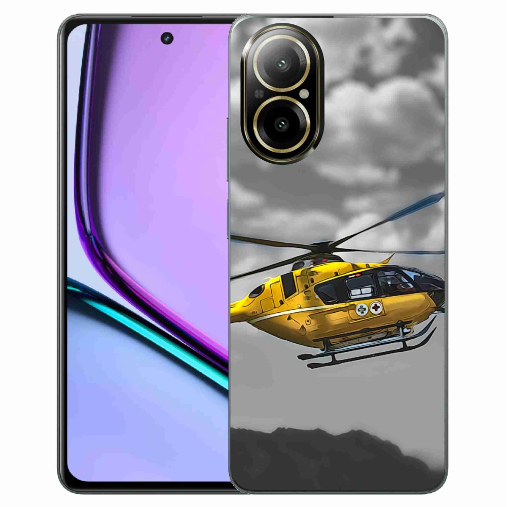 Gelový kryt mmCase na Realme C67 - žlutá helikoptéra