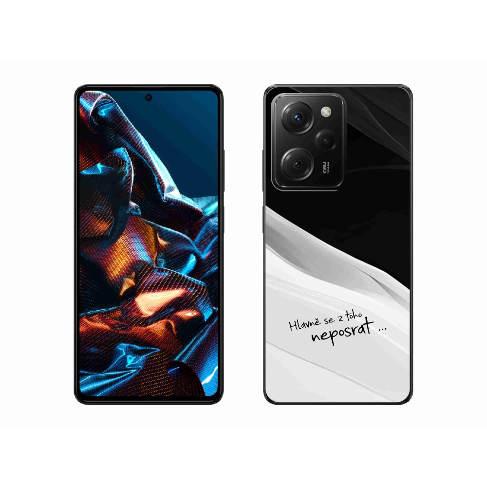 Gelový kryt mmCase na Xiaomi Poco X5 Pro 5G - vtipný text 13 bíločerné pozadí