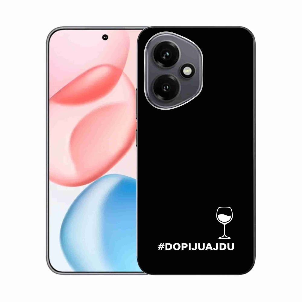 Gelový kryt mmCase na Honor 400 - vinný motiv černé pozadí