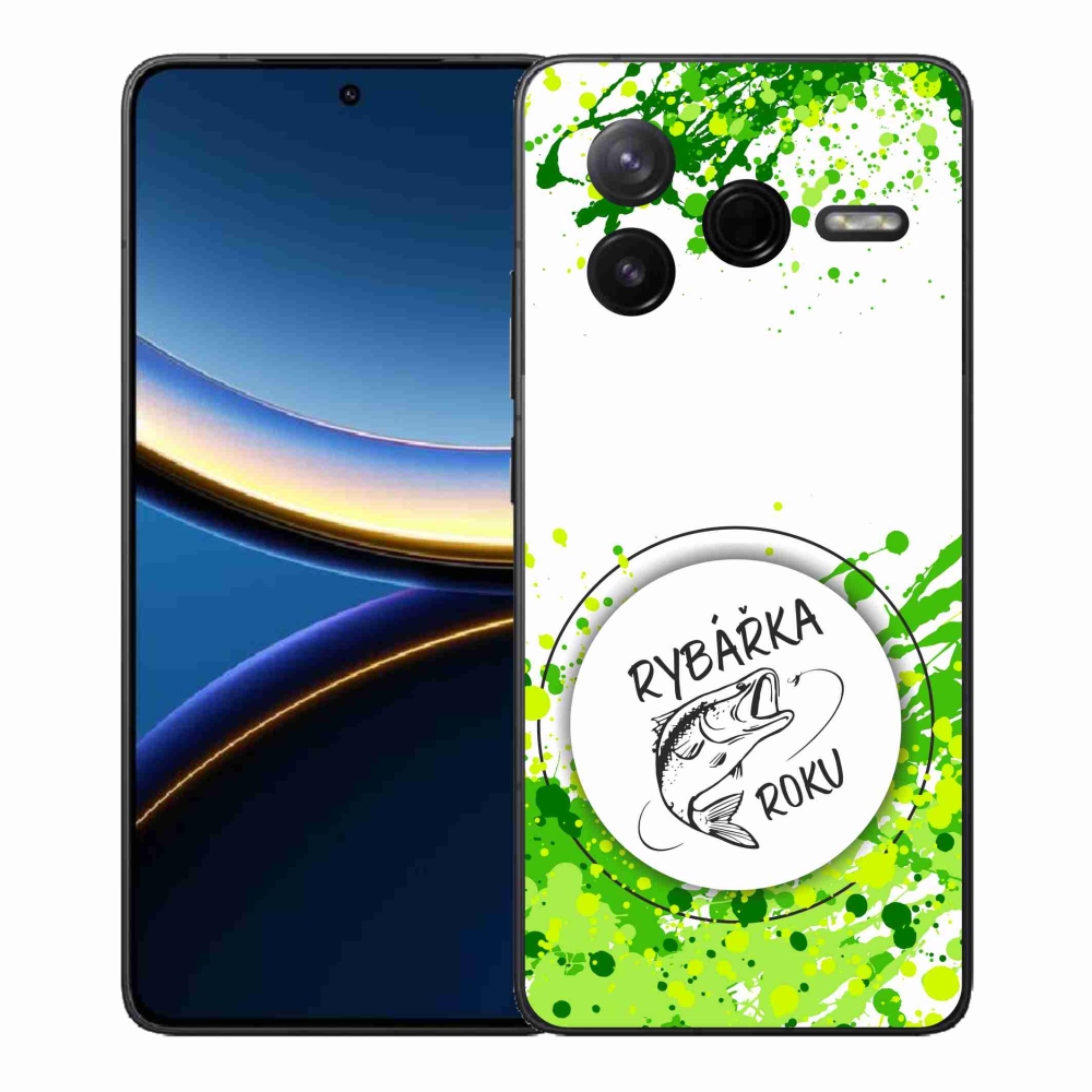 Gelový kryt mmCase na Xiaomi Poco F7 Pro - rybářka roku bílé pozadí