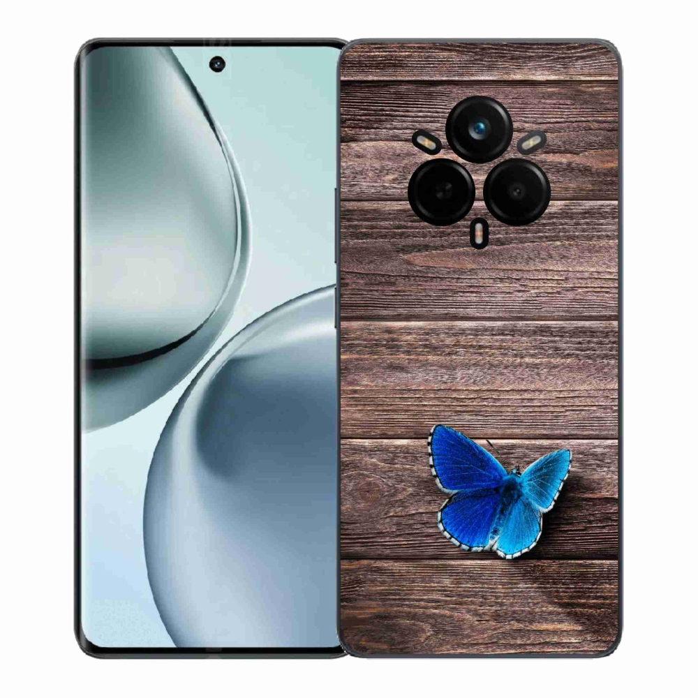 Gelový kryt mmCase na Realme 14 Pro 5G - modrý motýl 1