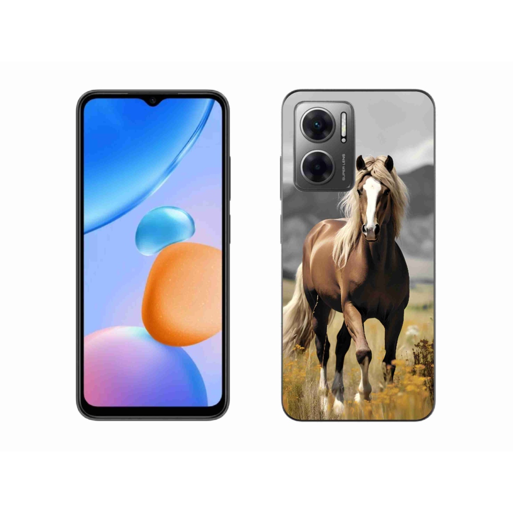 Gelový kryt mmCase na Xiaomi Redmi 10 5G - hnědý kůň 1
