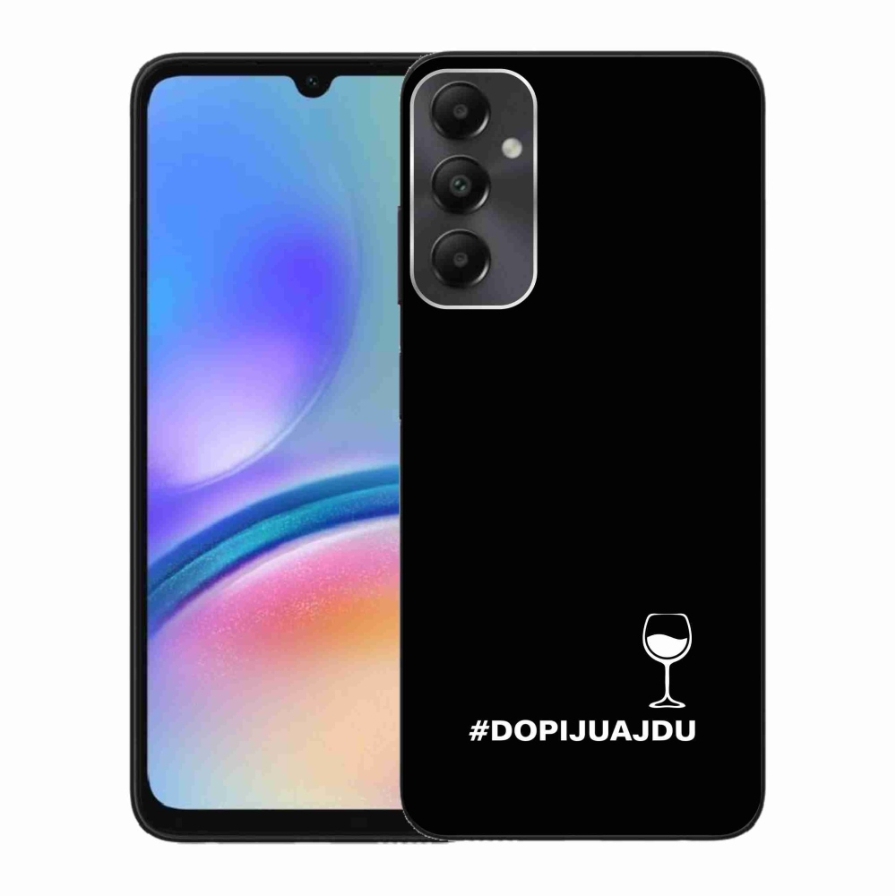 Gelový kryt mmCase na Samsung Galaxy A05s - vinný motiv černé pozadí