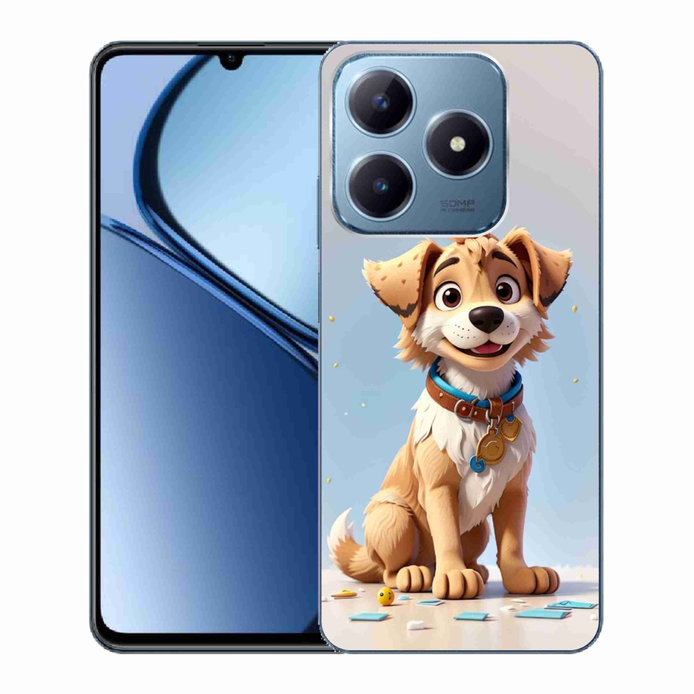 Gelový kryt mmCase na Realme C63 - kreslené štěně