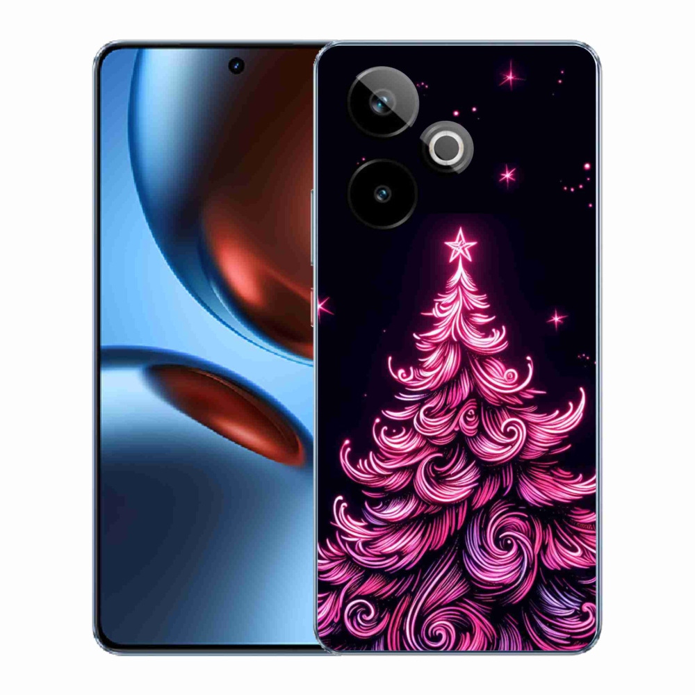 Gelový kryt mmCase na Realme GT 7 5G/GT 7T 5G - neonový vánoční stromek 2