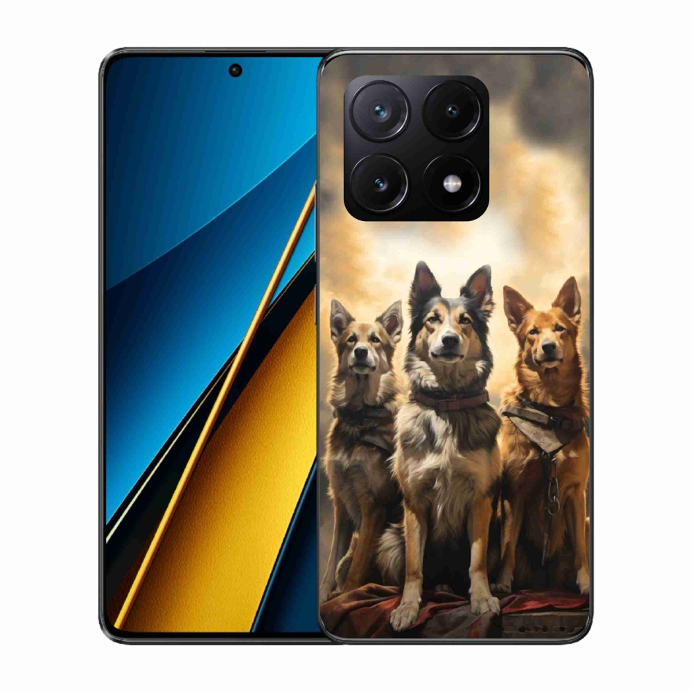 Gelový kryt mmCase na Xiaomi Poco X6 Pro 5G - tři psi