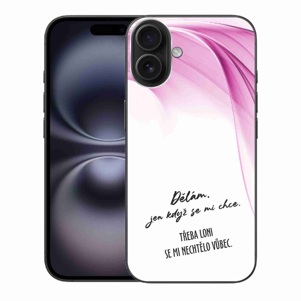 Gelový kryt mmCase na iPhone 16 Plus - vtipný text 12 bílé pozadí