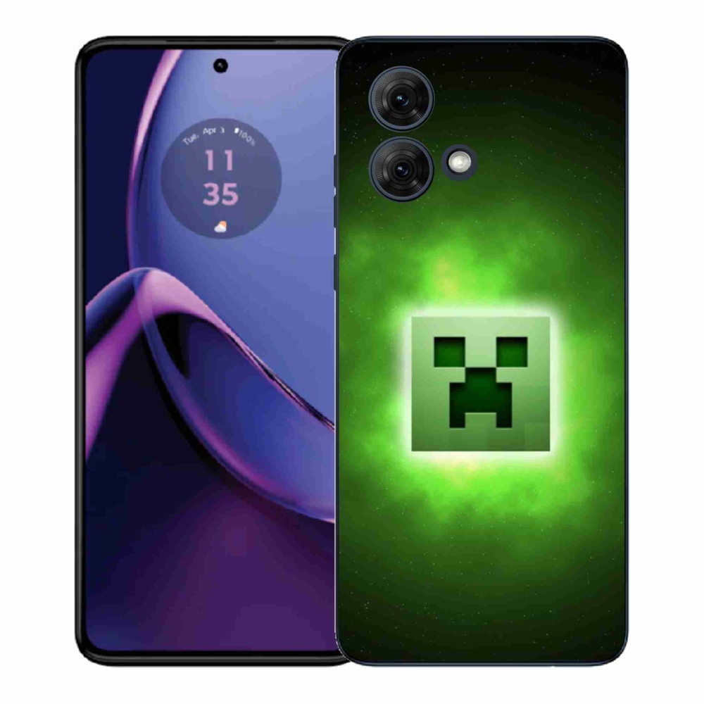 Gelový kryt mmCase na Motorola Moto G84 5G - minecraft