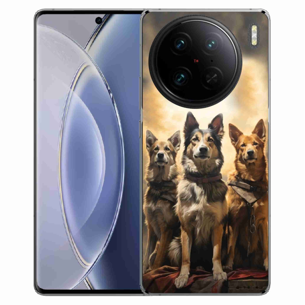 Gelový kryt mmCase na Vivo X90 Pro - tři psi
