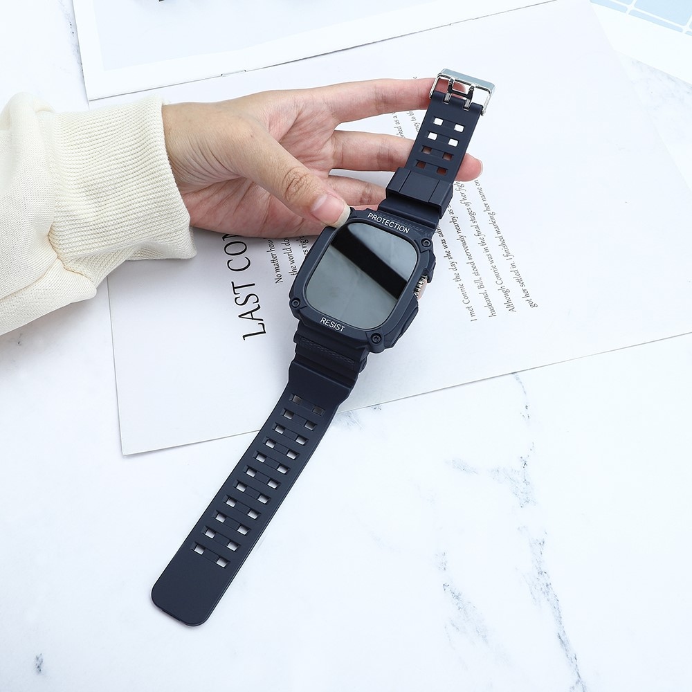 Integral ochranné silikonové pouzdro s řemínkem na Apple Watch Ultra 49mm - modré