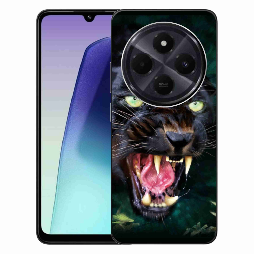 Gelový kryt mmCase na Xiaomi Redmi 14C/Poco C75 - rozzuřený černý panter