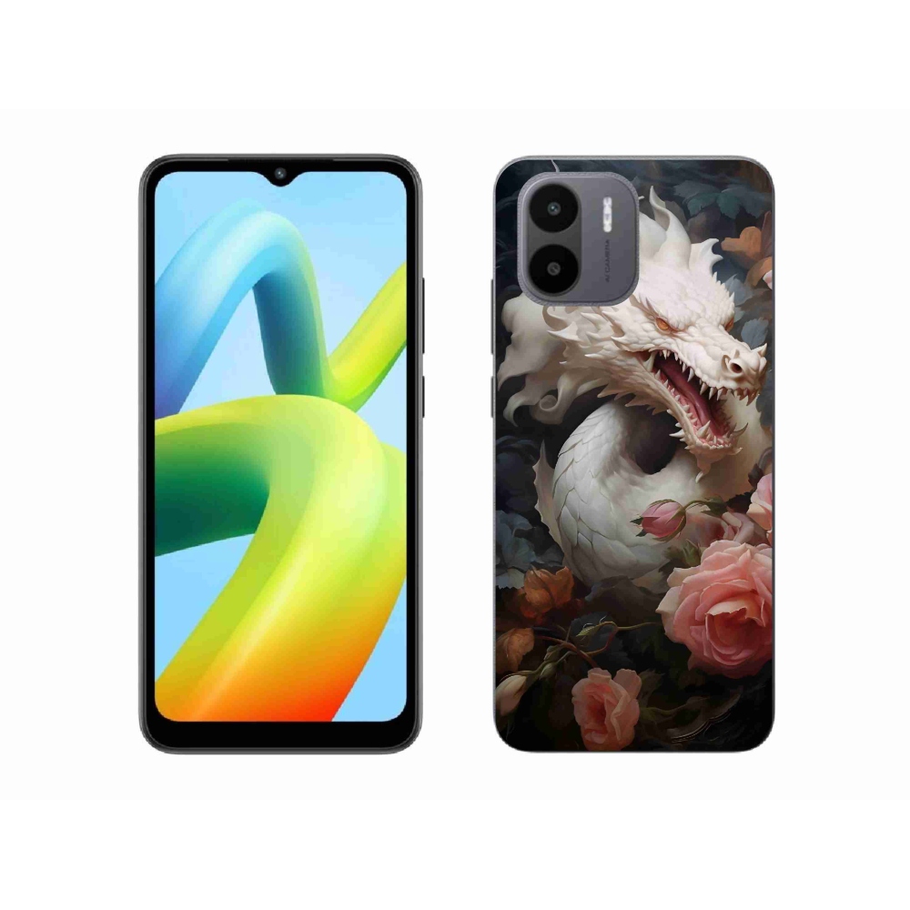 Gelový kryt mmCase na Xiaomi Redmi A1/Redmi A2 - bílý drak