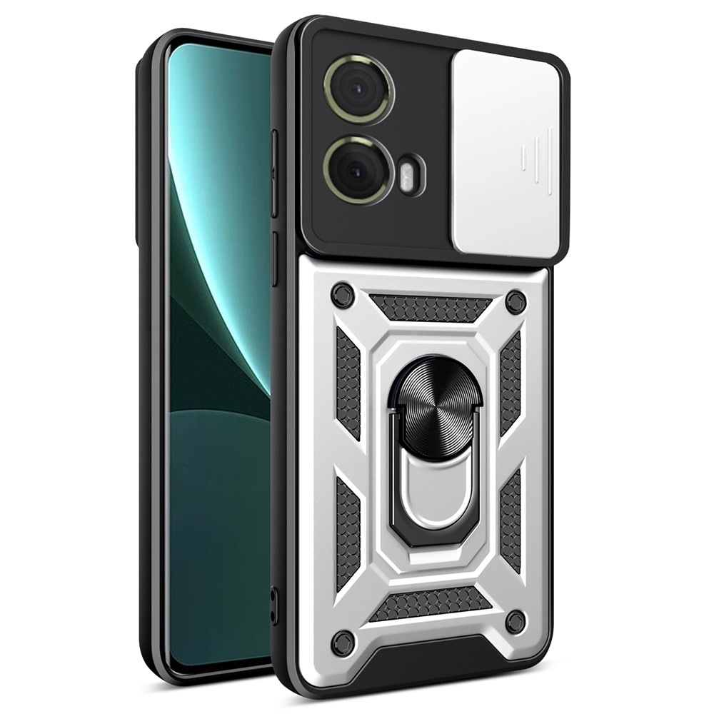 Slide odolný kryt na Motorola Moto G85 5G - stříbrný