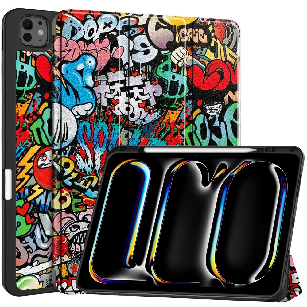 Patte zavírací pouzdro na iPad Pro 13 (2024) - graffiti
