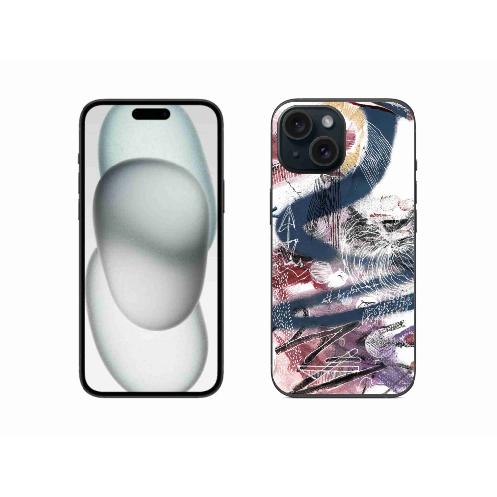 Gelový kryt mmCase na iPhone 15 - abstraktní motiv 28