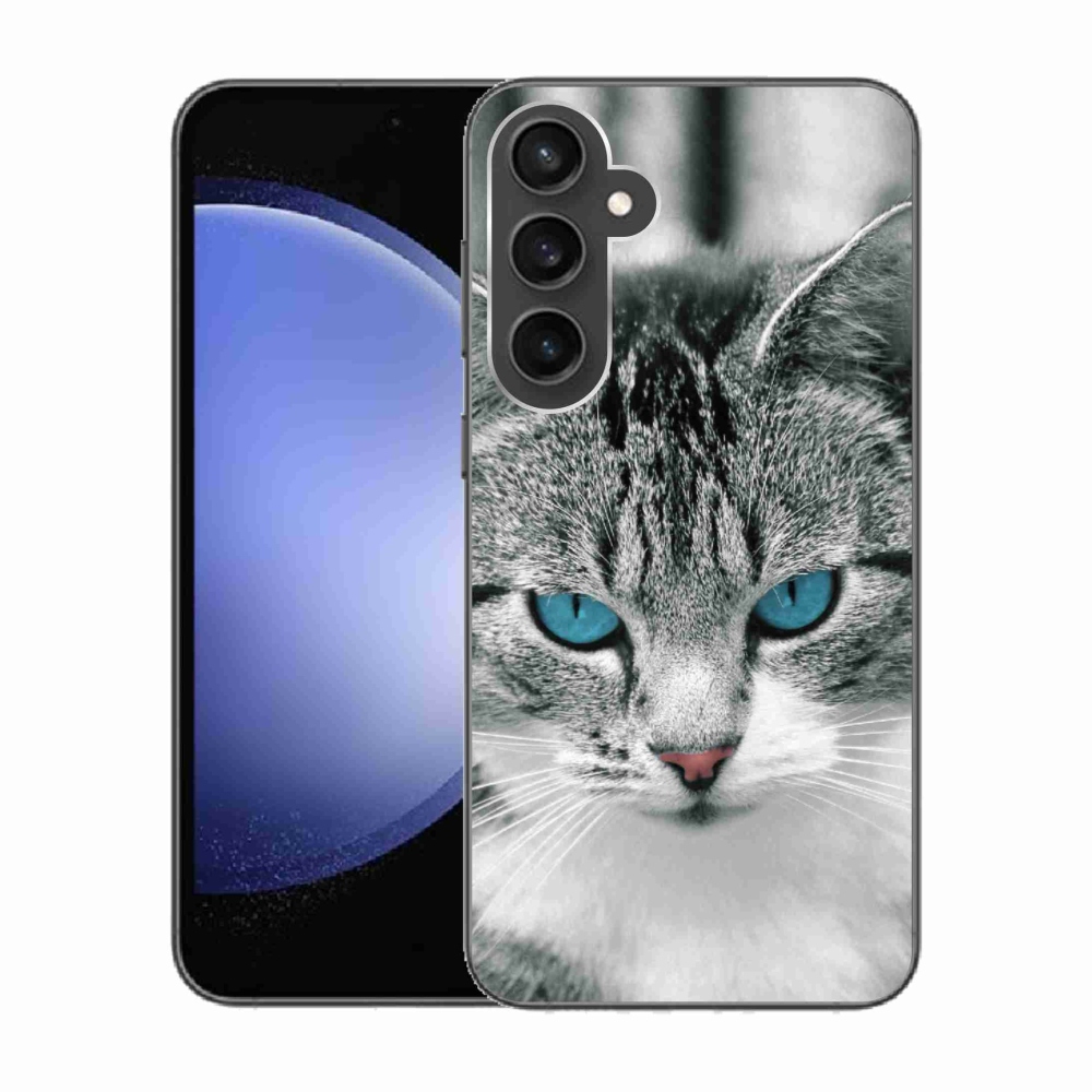 Gelový kryt mmCase na Samsung Galaxy S23 FE - kočičí pohled 1