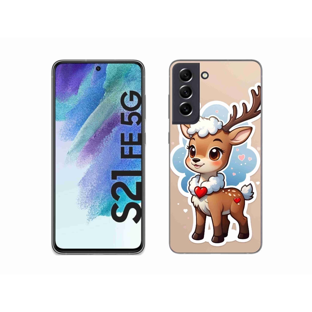 Gelový kryt mmCase na Samsung Galaxy S21 FE 5G - kreslený sob