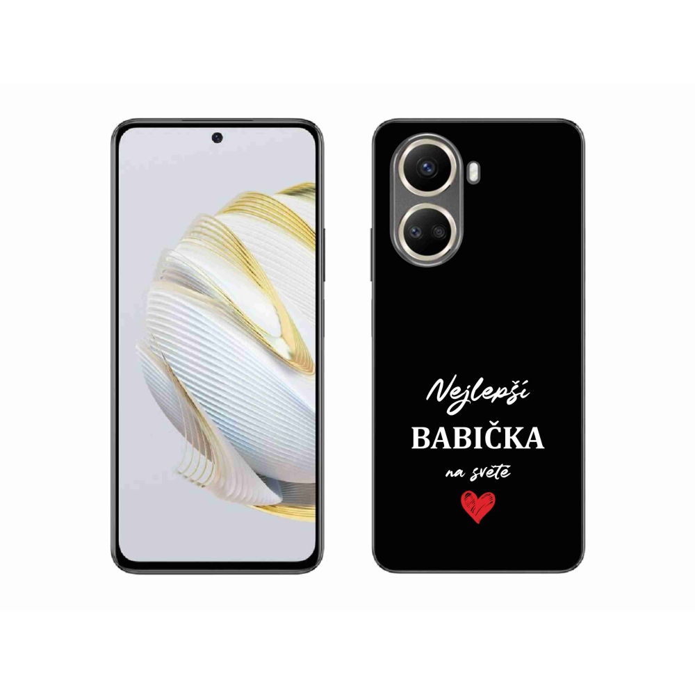 Gelový kryt mmCase na Huawei Nova 10 SE - nejlepší babička 1 černé pozadí