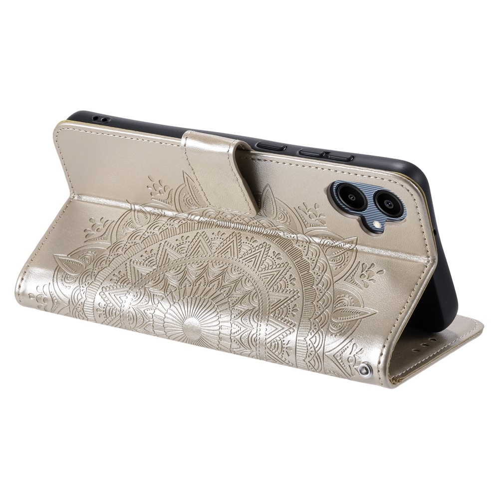 Mandala knížkové pouzdro na Samsung Galaxy A06 4G - zlaté