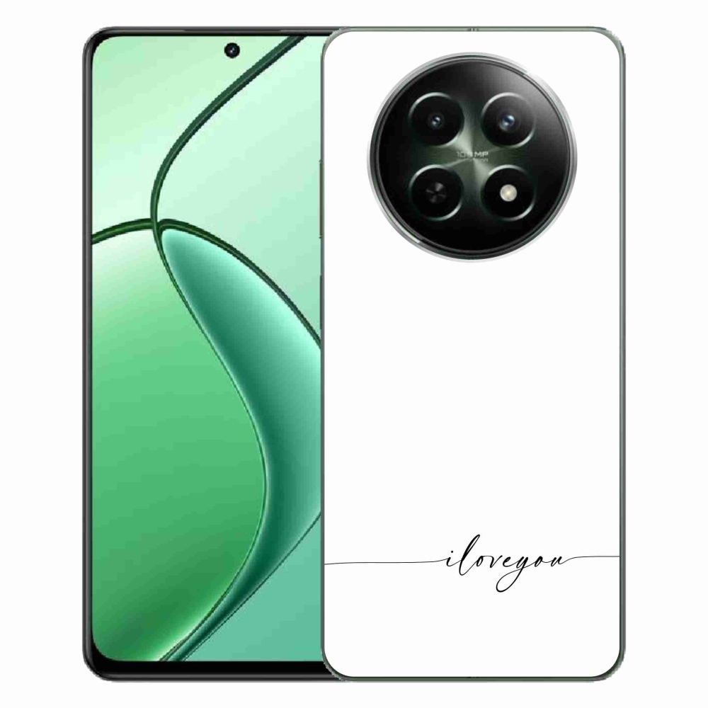 Gelový kryt mmCase na Realme 12 5G/12x 5G - I love you bílé pozadí