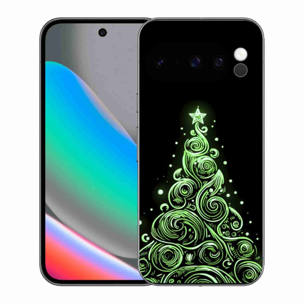 Gelový kryt mmCase na Google Pixel 10 Pro - neonový vánoční stromek 3