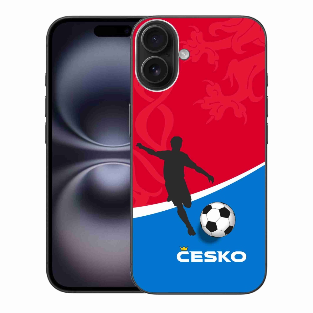 Gelový kryt mmCase na iPhone 16 Plus - fotbal Česko