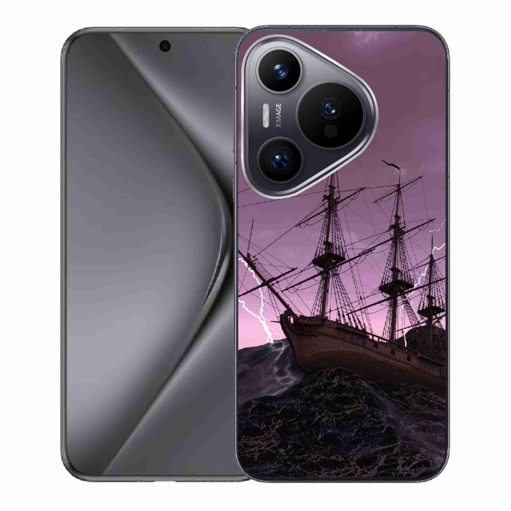 Gelový kryt mmCase na Huawei Pura 70 - loď v bouři