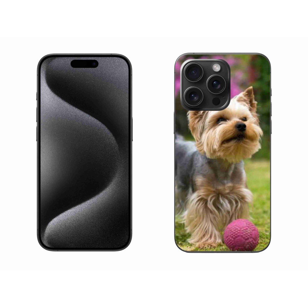 Gelový obal mmCase na iPhone 15 Pro Max - jorkšír 4