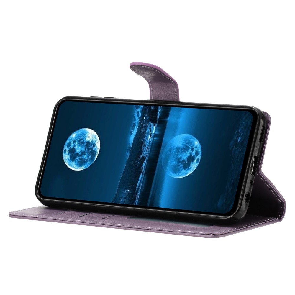 Clots knížkové pouzdro na Samsung Galaxy S25 Edge - fialové