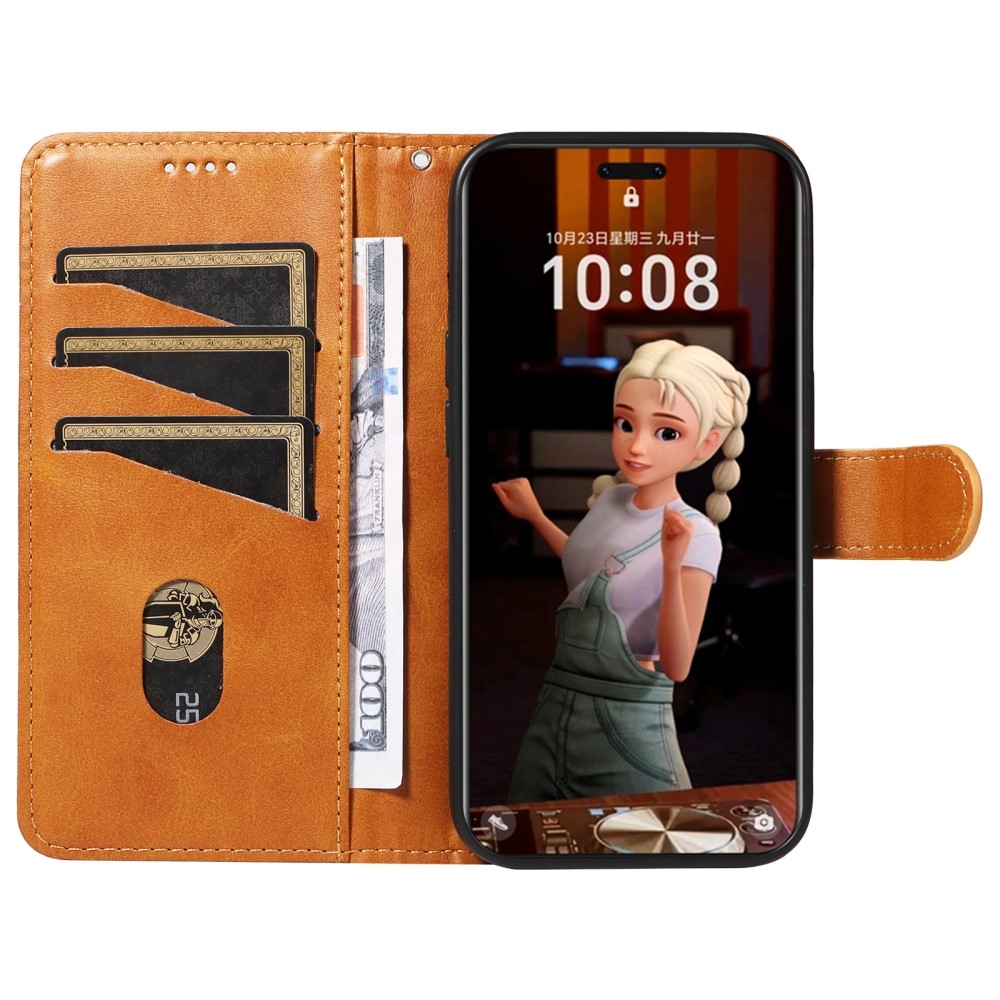 T-Shape knížkové pouzdro na Honor Magic 7 Pro 5G - hnědé
