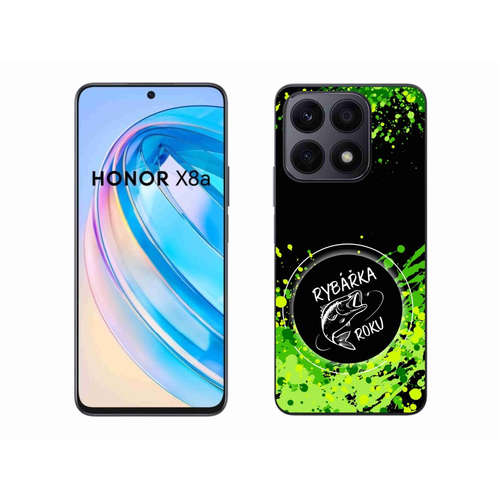 Gelový kryt mmCase na Honor X8a - rybářka roku černé pozadí