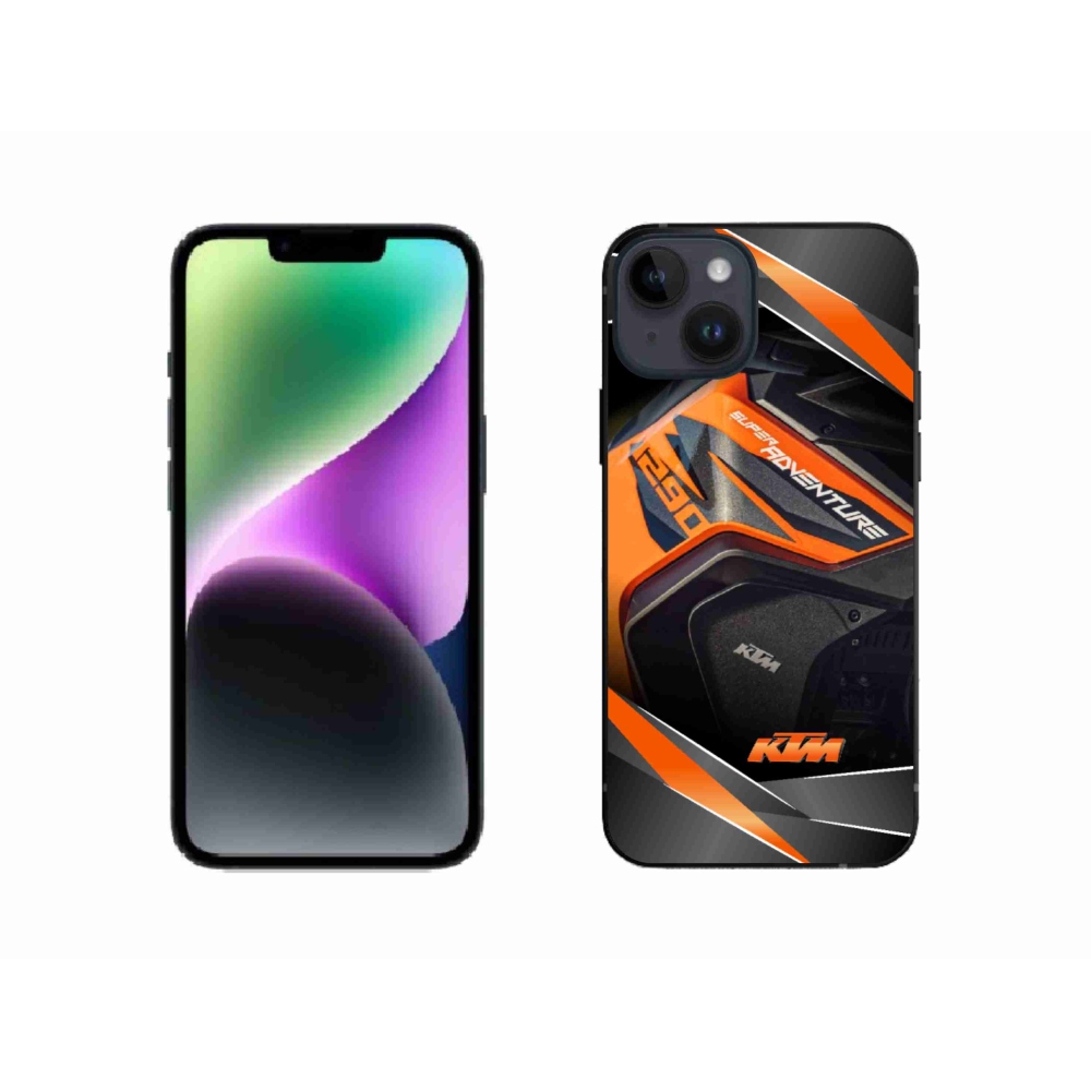 Gelový kryt mmCase na iPhone 14 - motorka ktm