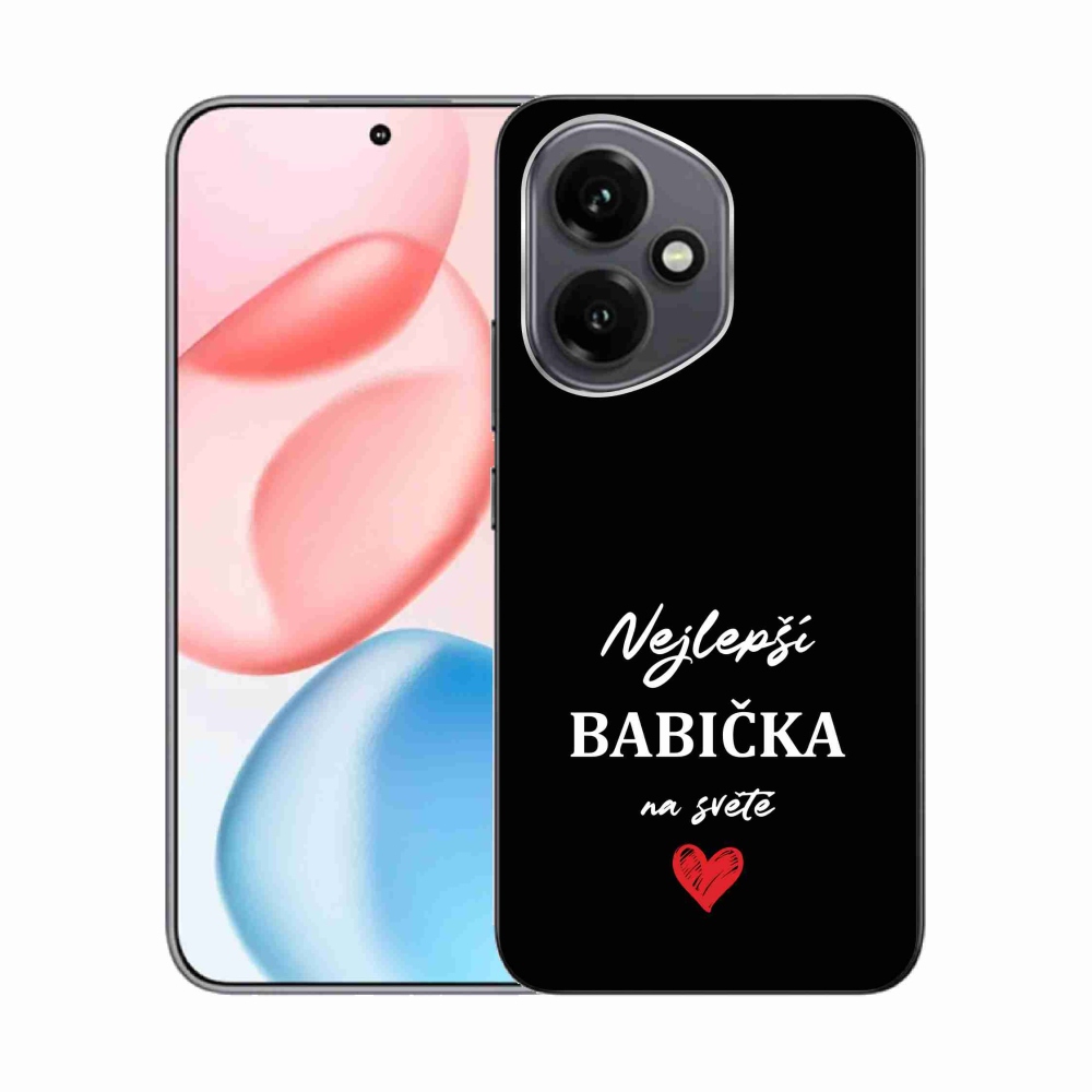 Gelový kryt mmCase na Honor 400 - nejlepší babička 1 černé pozadí