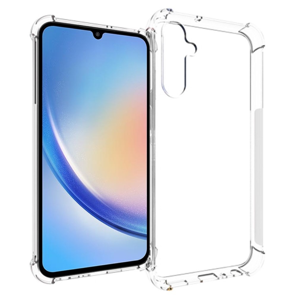 Průhledný gelový obal se zesílenými rohy na Samsung Galaxy A25 5G - průhledný